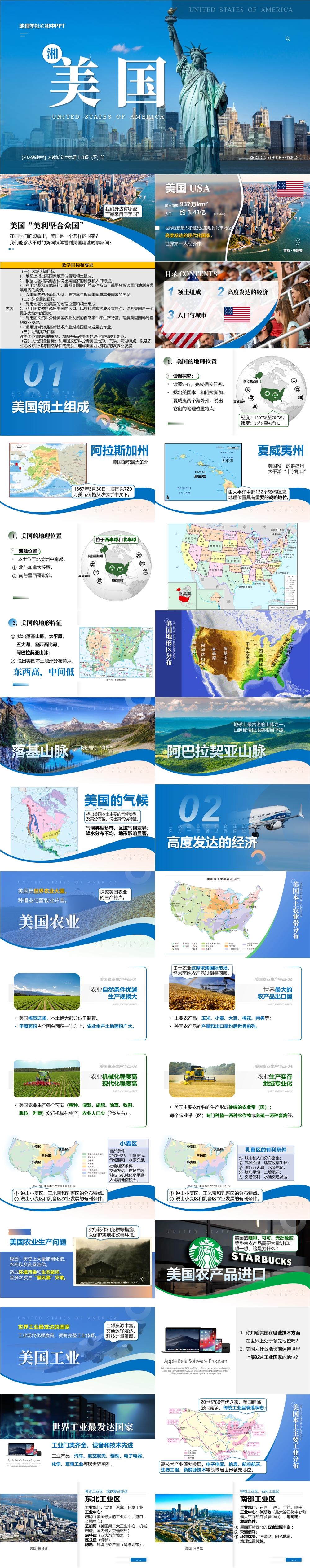 【2024 新教材】湘教版 初中地理 七(下) 9.5 《美国》-01.jpg